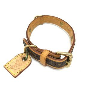 LOUIS VUITTON M58071 Monogram Collier BaxterMM for dogs/pets Collar Brown